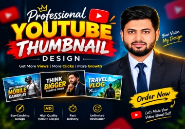 I will design eye-catching professional YouTube thumbnails