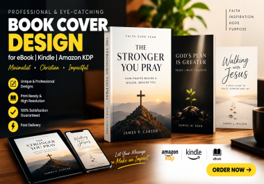 i will design book cover design ebook kindle amazon kpd minimalist christian book cover