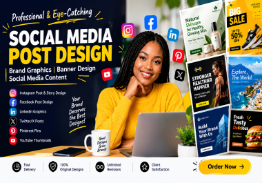 i will do social media post design brand graphics banner design social media content