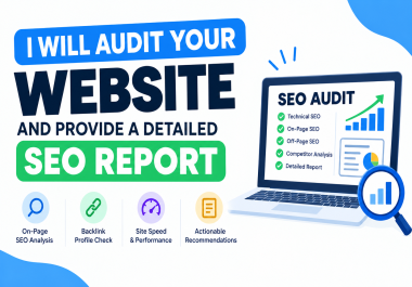 I will audit your website for SEO issues and provide a report