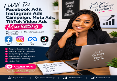 I will do facebook ig campaign meta tik tok video