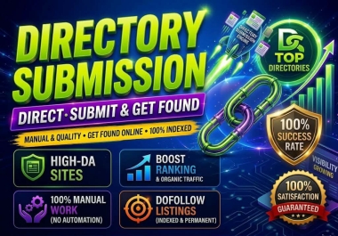 I will do 400+ SEO Manually directory submissions high domain authority