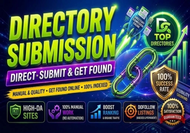I will do 400+ SEO Manually directory submissions high domain authority