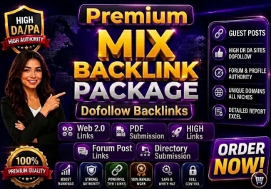 I Will Create 1500+Premium Mix Backlinks Package High DA PR9, Web 2.0, Directory, Niche Edits Links