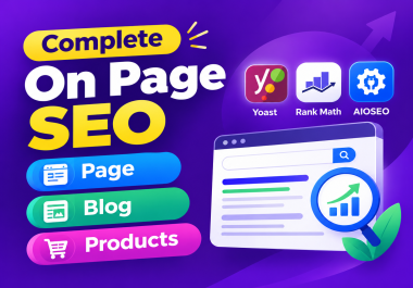 Complete On-Page SEO for Pages,  Blogs & Products