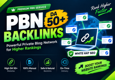 I will rank your website with powerful PBN backlinks DA 50 plus