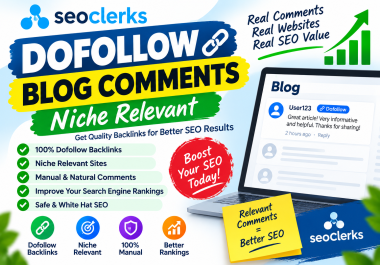 Deliver 180 Niche Relevant Blog Comments