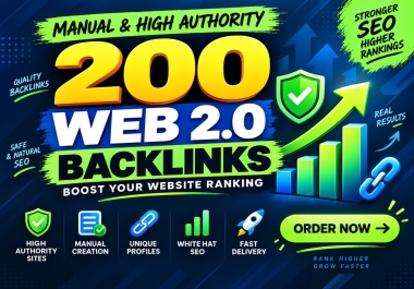 I Will Create 200 High Authority Web 2.0 Backlinks for SEO