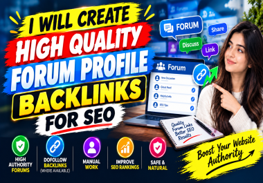 create high quality forum profile backlinks for seo