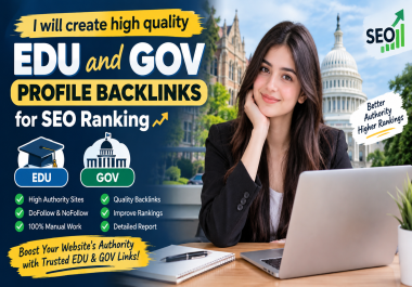 i create edu and gov profile links for seo ranking