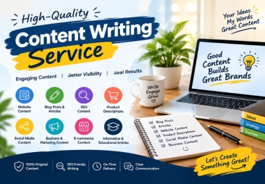 I will write SEO-friendly,  engaging and quality-full content for any topic
