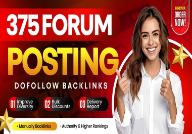 I Will Create 375 High Quality Forum Backlinks With Manual Posting
