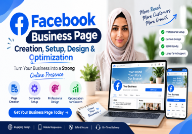 Meta Business Page Creation,  Setup,  Design & Optimization