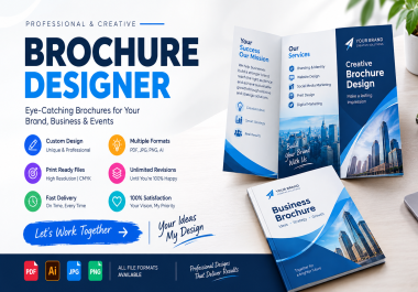 Create Professional Brochure With Me & Grow Your Business Rapidly