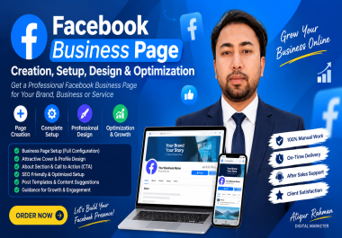 Social media Business Page Creation,  Setup,  Design & Optimization