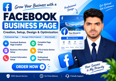 I will create,  setup,  brand and optimize your Facebook business page