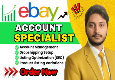 eBay Store Management,  Dropshipping,  Product Hunting,  SEO Listings and Account Optimization