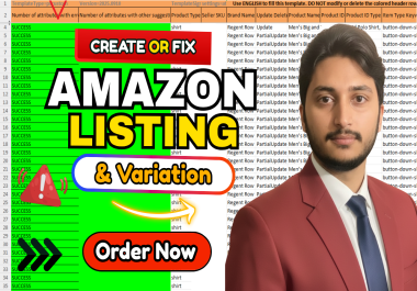 Create Amazon Variation and Parent Child Listings,  Flat File Uploads and Fix Listing Errors