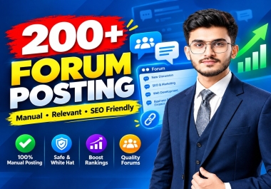 I will provide 50 high quality forum posting to high da pa websites
