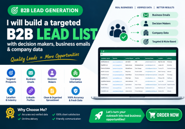 I will build B2B Targeted Lead Generation from Google Maps & Yellow Pages