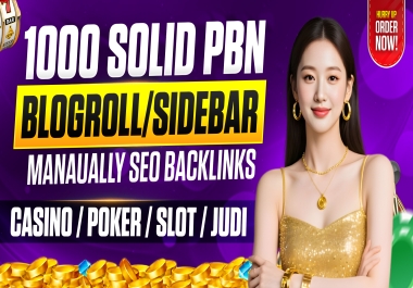 I will build 1000 PBN blogroll and sidebar backlinks