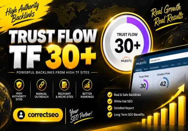 Increase Your site majestic trust flow tf 30+