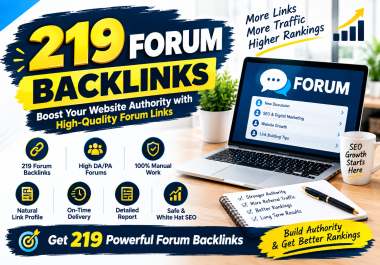 I Will Create Manual High Quality Forum Backlinks Off page SEO link building with high DA sites