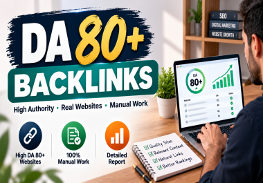 I Will Build High Quality DA80+ Authority SEO Backlinks Manually