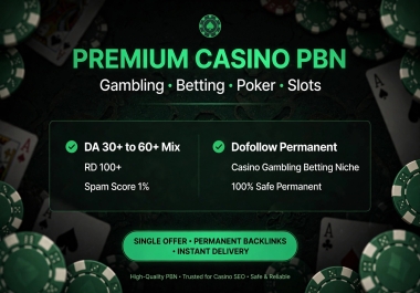 I will do casino pbn gambling pbn betting pbn poker pbn slots high DA