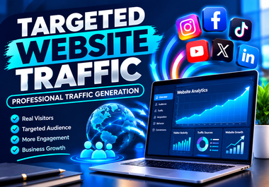 I will professionally generate targeted website traffic through social media and online promotion