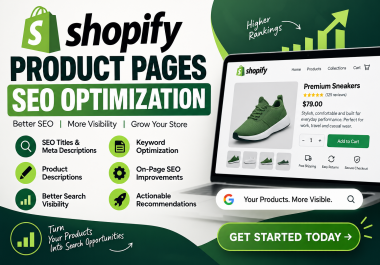 I will optimize your Shopify product pages for on page SEO