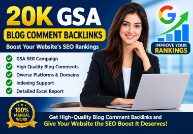 Boost your website&rsquo s 2,000 GSA blog comment backlink