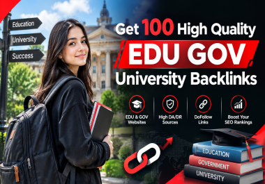 Get 100 High Quality EDU GOV University Backlinks
