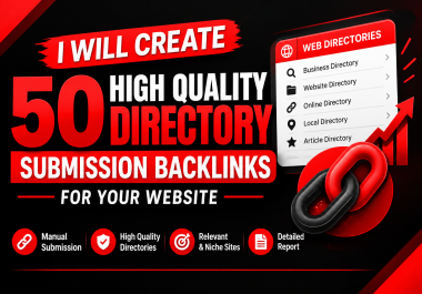 I will create 50 high quality directory submission backlinks
