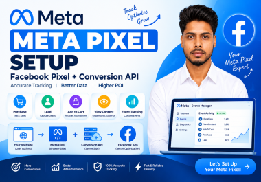 I will setup Meta Pixel, conversion API for any website