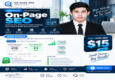 I Will Do Professional On Page SEO Optimization,  SEO Audit & Website Optimization