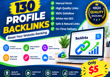 130 High Authority Profile Backlinks