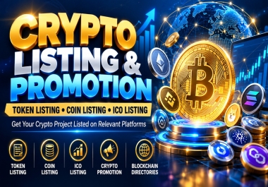 I Will Do Cryptocurrency Listing and Blockchain Project Promotion