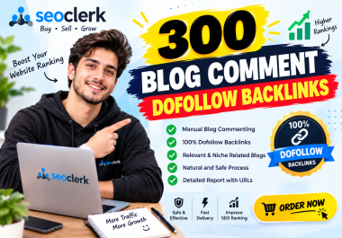 I will provide 300 Blog Comment SEO dofollow backlinks