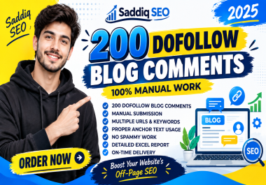Bost your website 200 dofollow blog comments manually backlinks