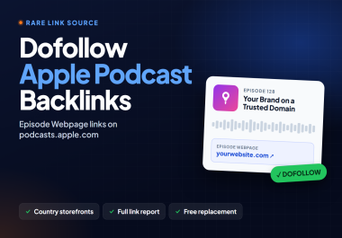 700 Dofollow Apple Podcast Backlinks - Episode Webpage Links to Your Site
