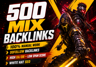 500 Powerful Mixed SEO Backlinks With High Authority