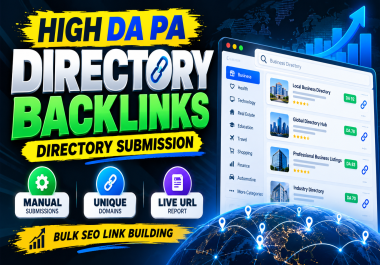 I will build high DA PA manual directory submission backlinks