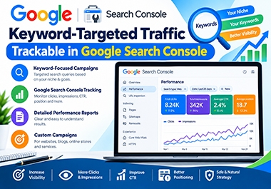 I Will Drive Keyword Targeted Traffic Trackable in Google Search Console