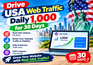 Drive USA web traffic Daily 1000 for 30 days