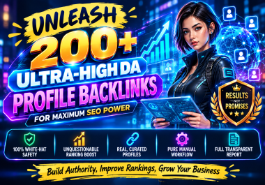 I Will Create 200 High Quality Profile Backlinks on DA50+ Websites