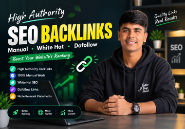 I will build 50 high authority manual white hat dofollow backlinks for SEO