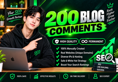 200 High Quality Blog Comments Backlinks Manual SEO Link Building