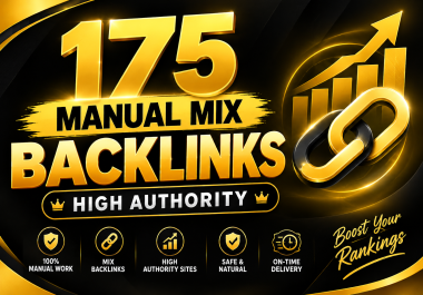 175 Manual Mix Backlinks High Authority SEO Link Building Service