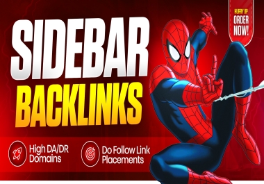 High DA DR Sidebar Backlinks Dofollow Sidebar Links SEO Backlinks